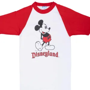 VINTAGE DISNEY MICKEY MOUSE DISNEYLAND RAGLAN 1990S TEE SHIRT XS MADE IN USA