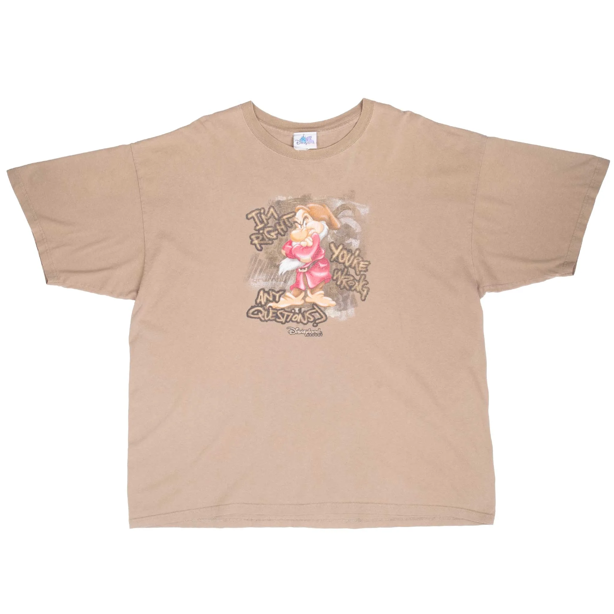 VINTAGE DISNEY SNOW WHITE GRUMPY DWARF TEE SHIRT 2000S 2XL