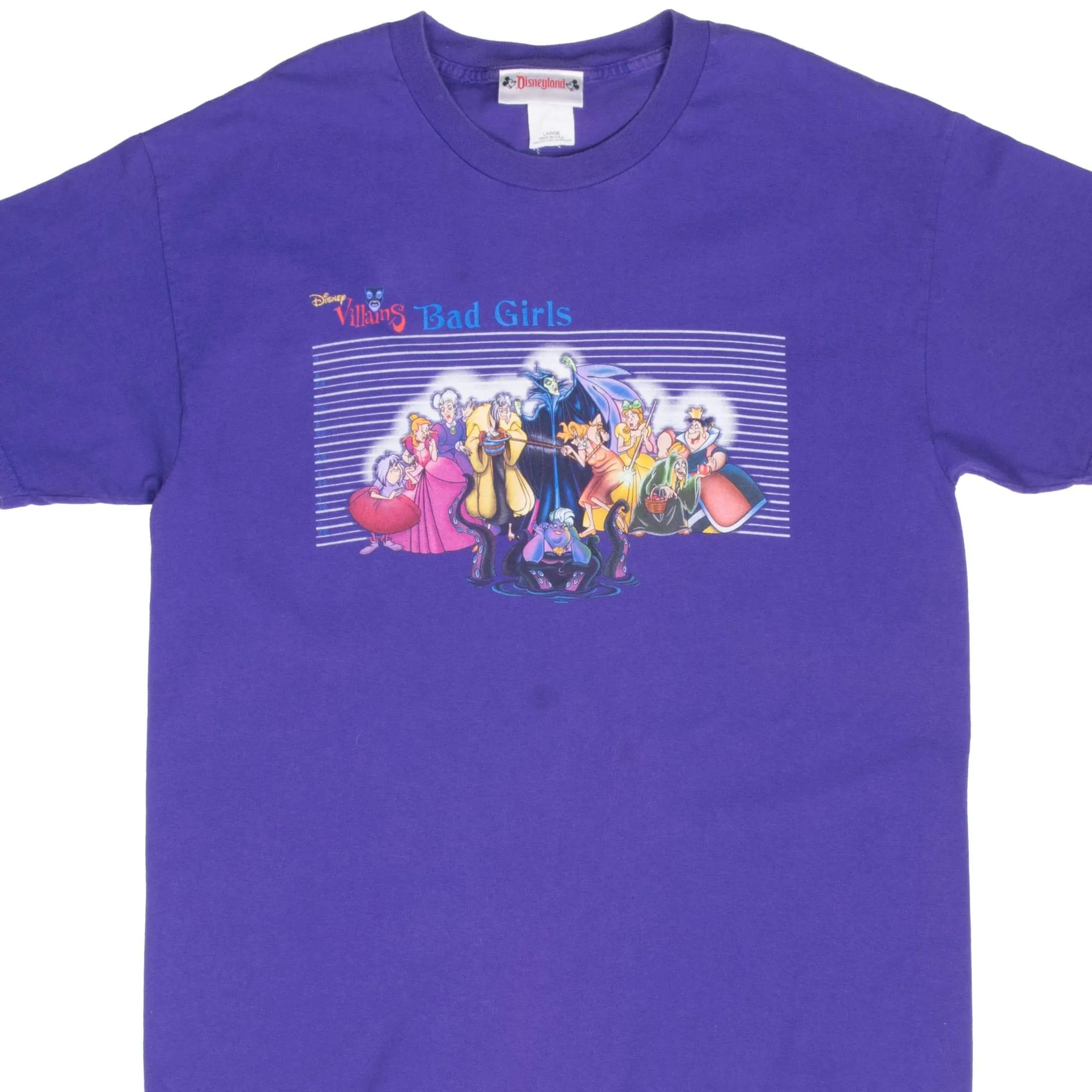 VINTAGE DISNEY VILLAINS BAD GIRLS 1990S TEE SHIRT LARGE MADE IN USA