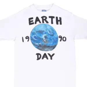 VINTAGE EARTH DAY 1990 HAND PAINTED TEE SHIRT MEDIUM MADE IN USA