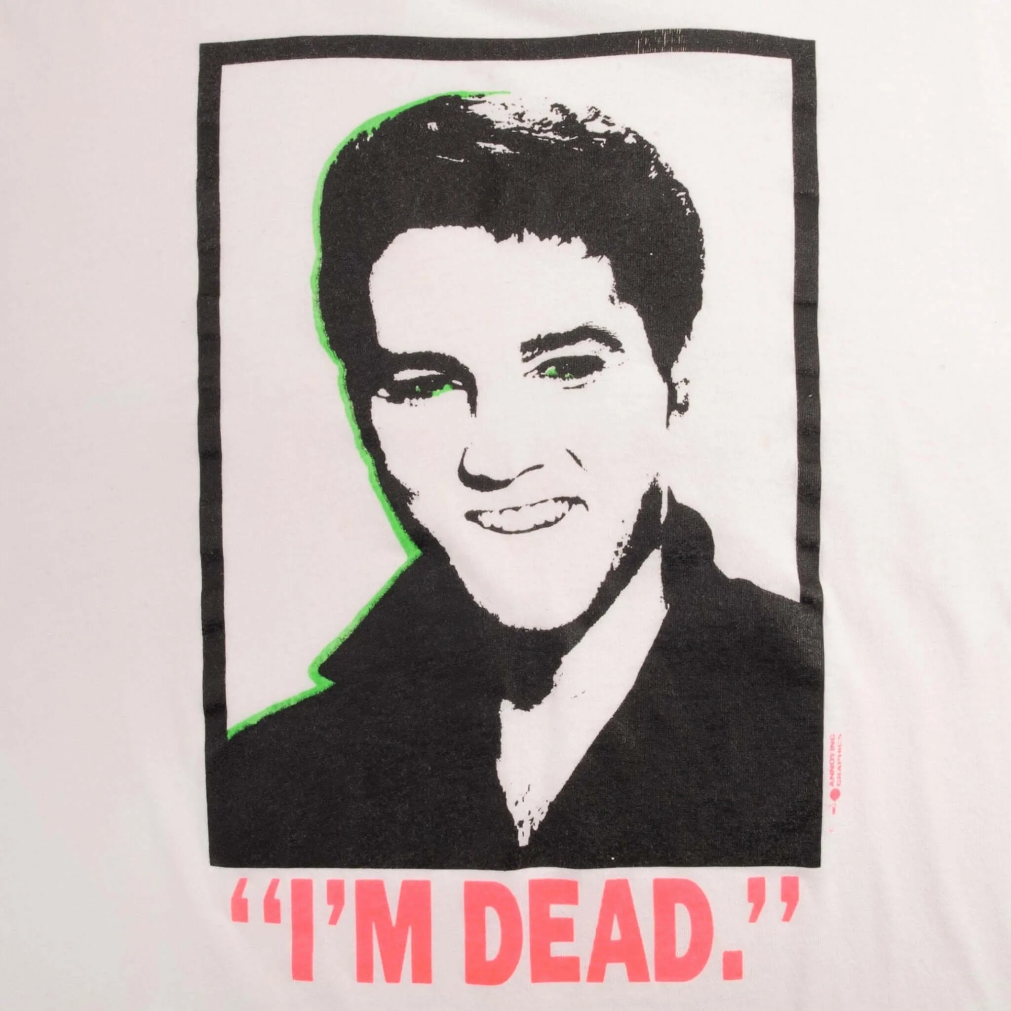 VINTAGE ELVIS PRESLEY I'M DEAD TEE SHIRT EARLY 1990S LARGE MADE IN USA