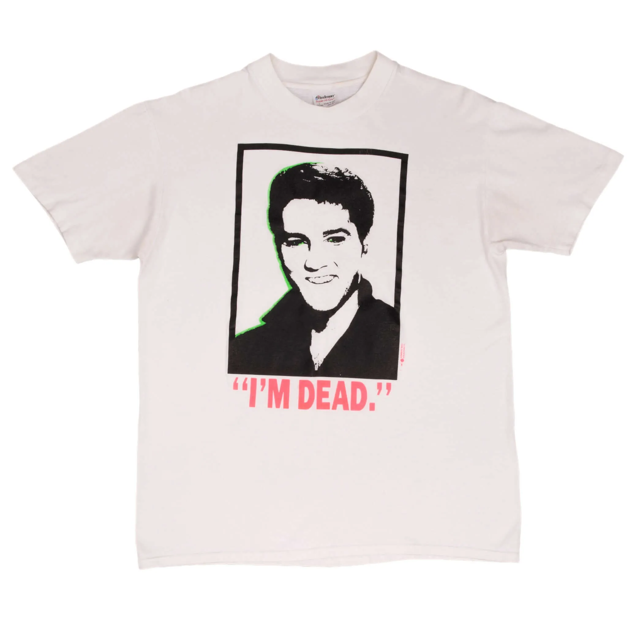 VINTAGE ELVIS PRESLEY I'M DEAD TEE SHIRT EARLY 1990S LARGE MADE IN USA