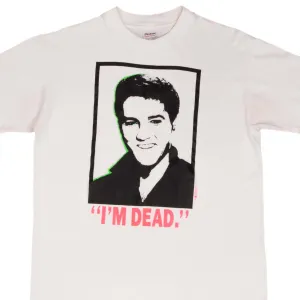 VINTAGE ELVIS PRESLEY I'M DEAD TEE SHIRT EARLY 1990S LARGE MADE IN USA