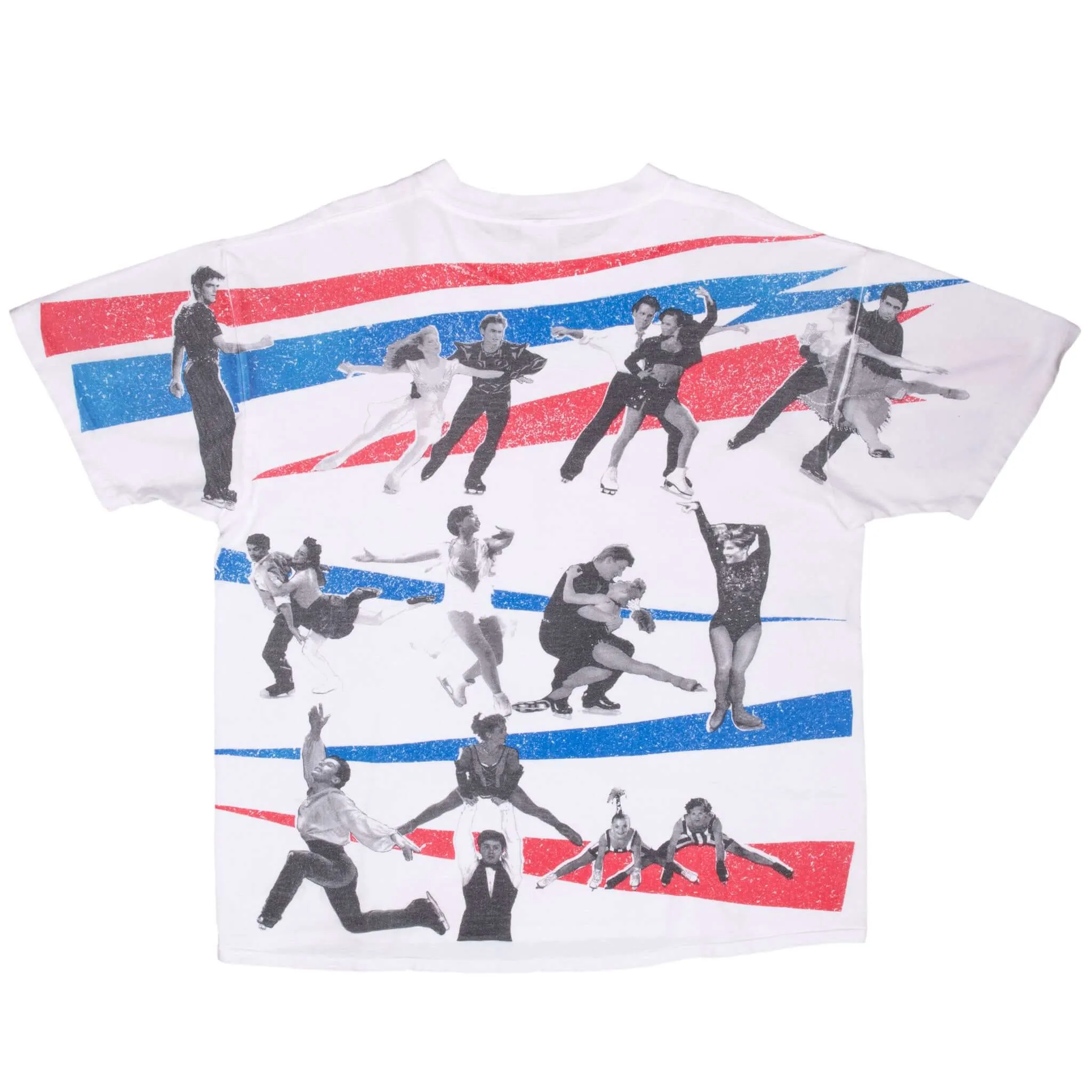 VINTAGE FIGURE SKATING WORLD TOUR 1995 ALL OVER PRINT TEE SHIRT XL