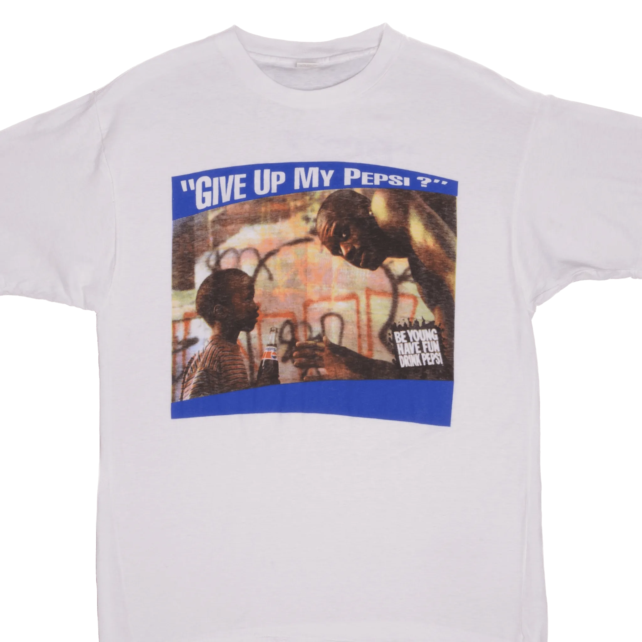 VINTAGE GIVE UP MY PEPSI COLA SHAQ O'NEIL TEE SHIRT 1990S SIZE LARGE