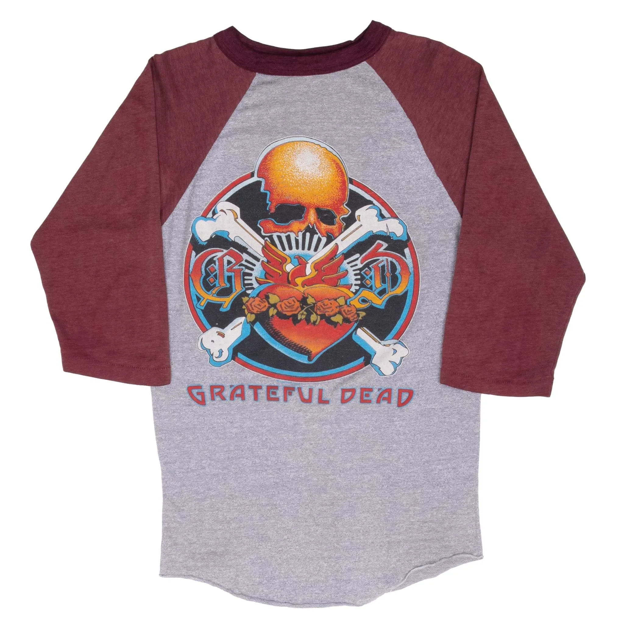 VINTAGE GRATEFUL DEAD RAGLAN TEE SHIRT 1988 SIZE XS