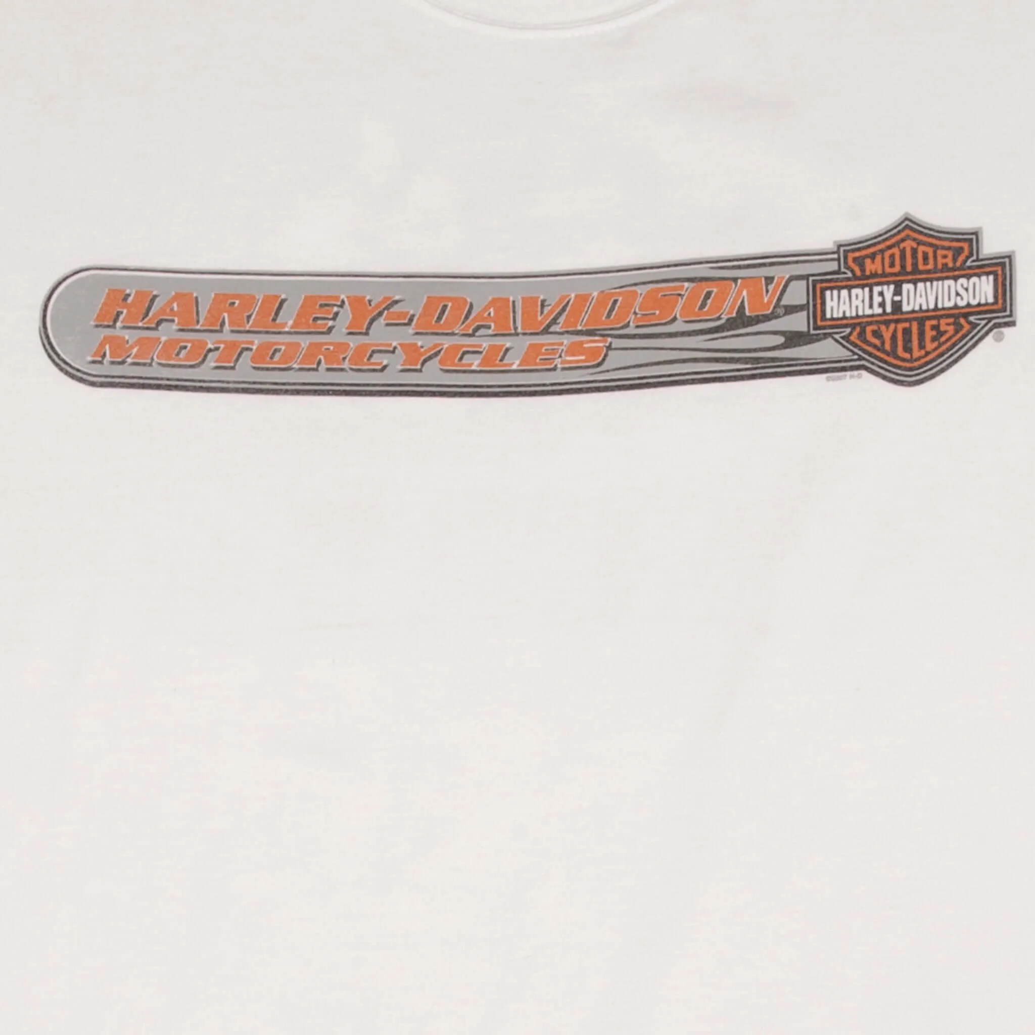 VINTAGE HARLEY DAVIDSON LONG SLEEVES FLAME TEE SHIRT 2007 SIZE LARGE