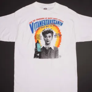 VINTAGE I LOVE LUCY VITAMEATAVEGAMIN 1992 TEE SHIRT SIZE XL