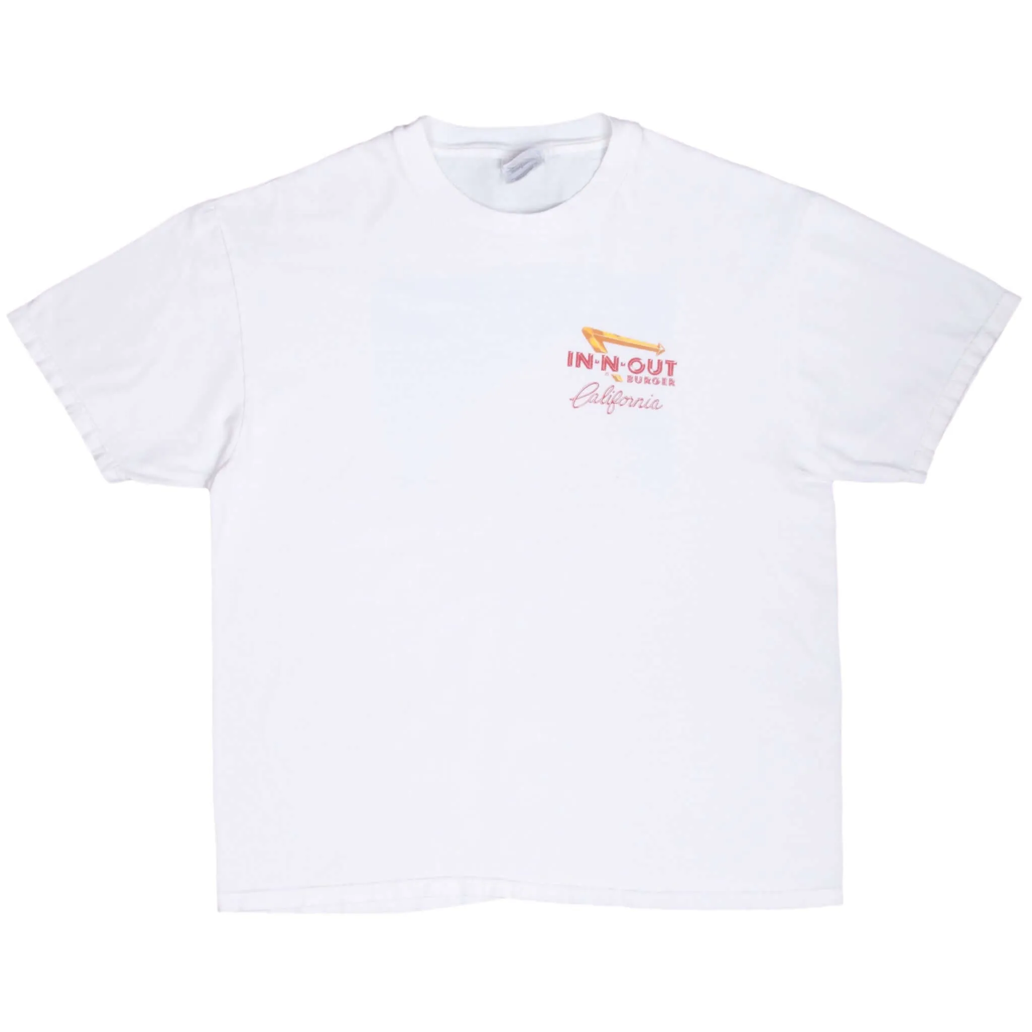 VINTAGE IN N OUT BURGER CALIFORNIA 1990S WHITE TEE SHIRT LARGE