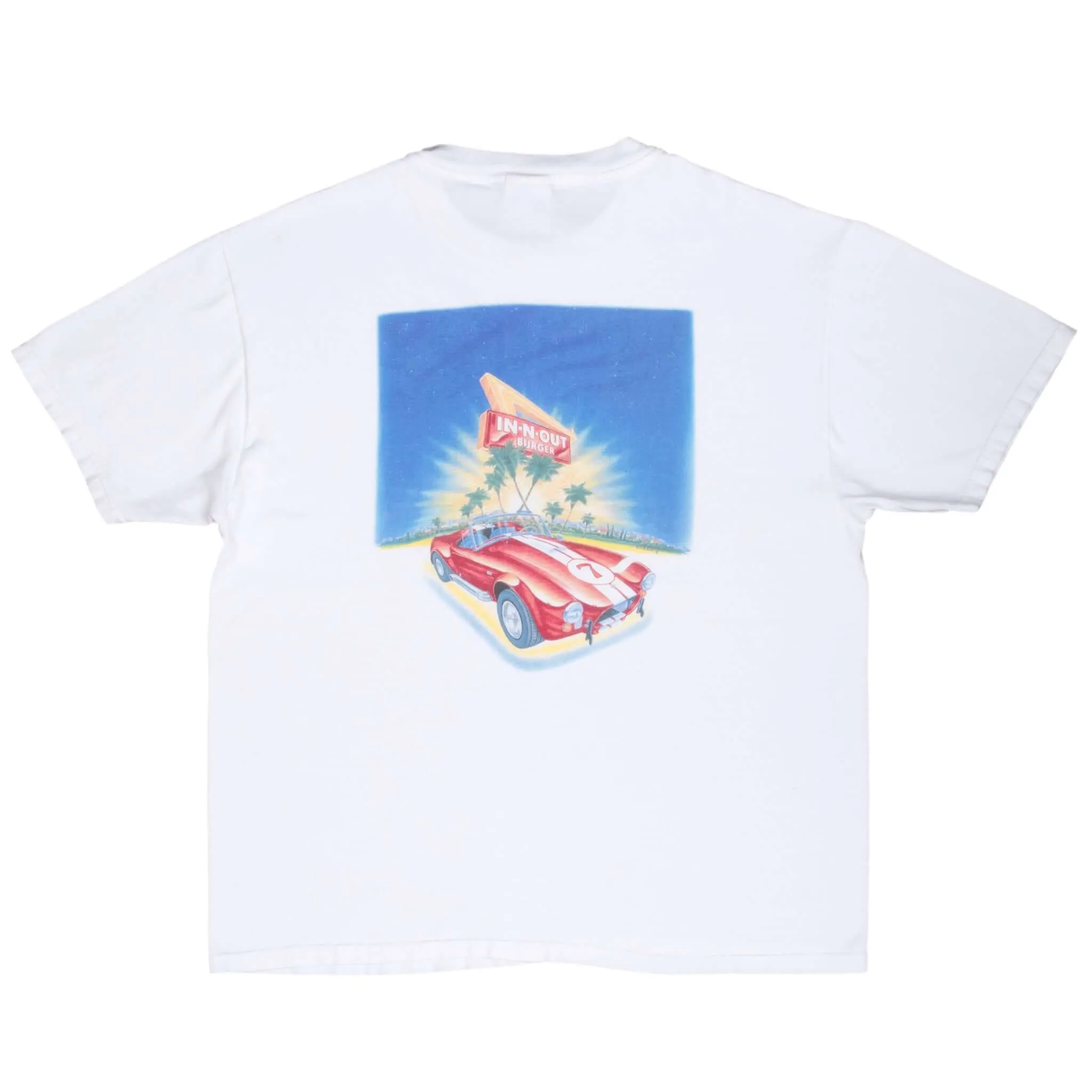 VINTAGE IN N OUT BURGER CALIFORNIA 1990S WHITE TEE SHIRT LARGE