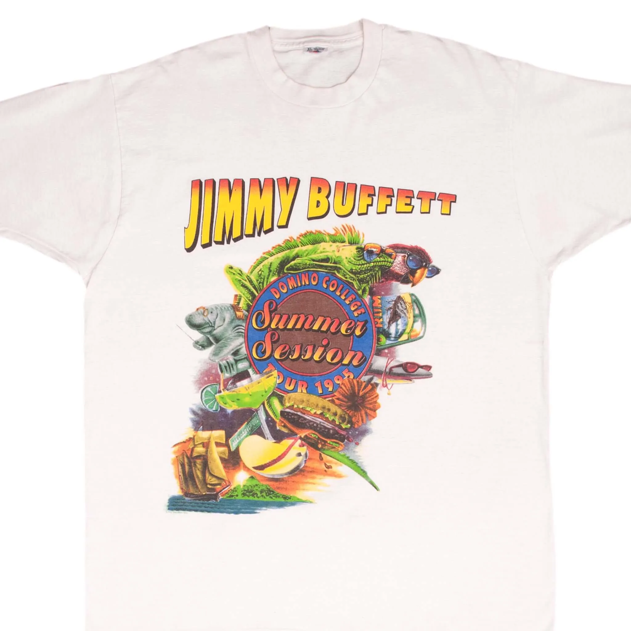 VINTAGE JIMMY BUFFETT SUMMER SESSION 1996 TEE SHIRT SIZE XL MADE IN USA
