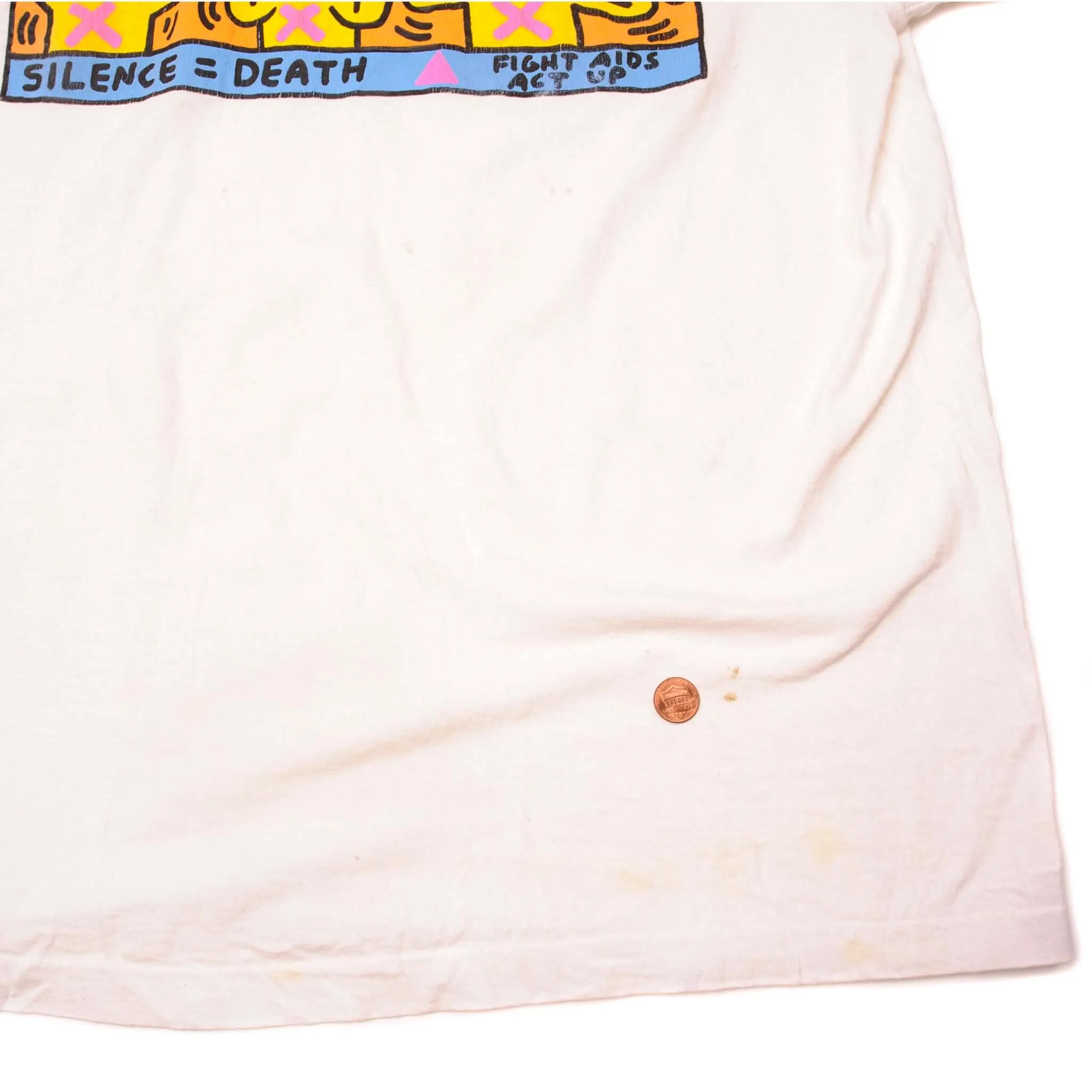 VINTAGE KEITH HARING TEE SHIRT 1990s SIZE LARGE MADE IN USA