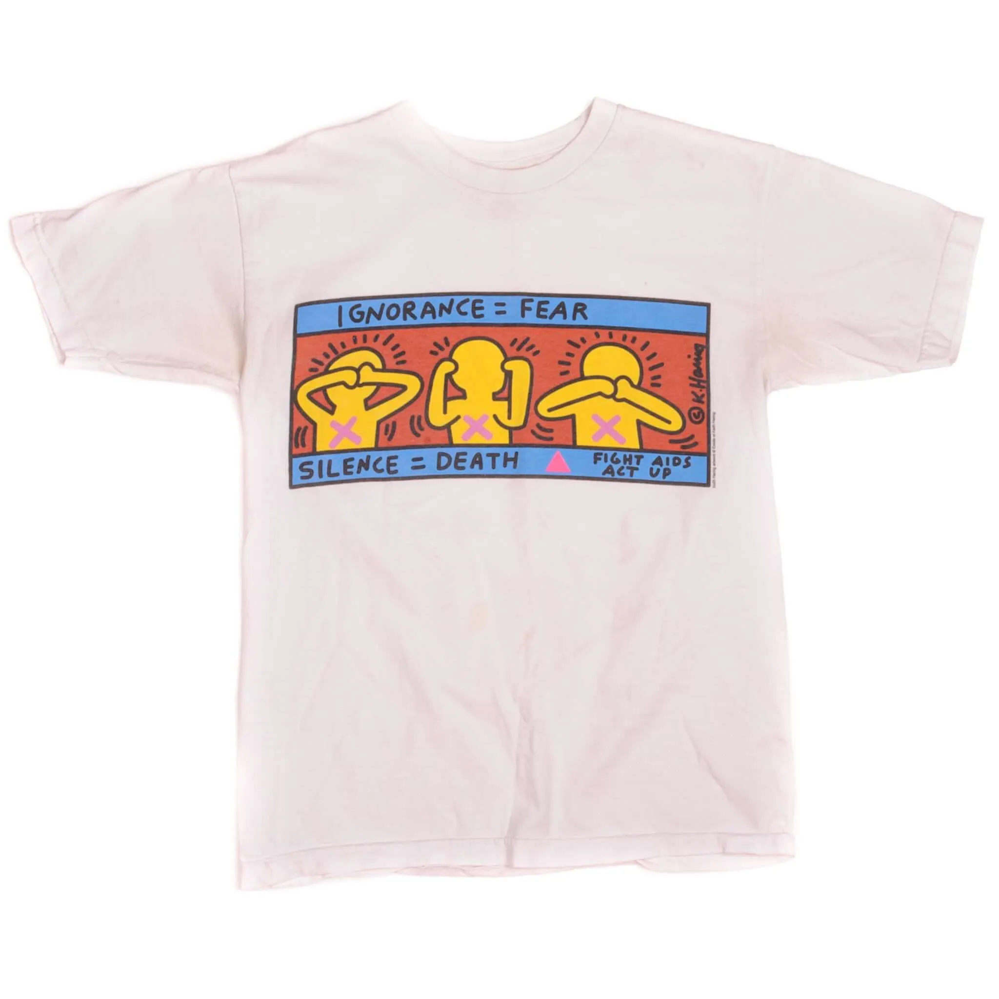 VINTAGE KEITH HARING TEE SHIRT 1990'S SIZE S MADE IN USA