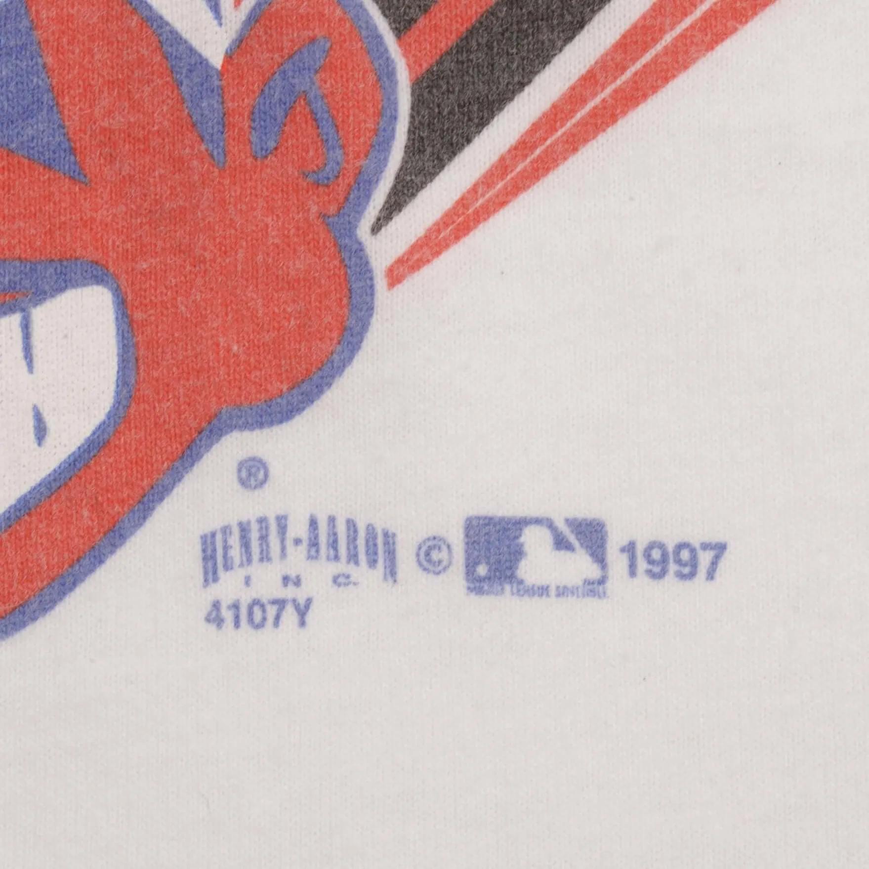 VINTAGE MLB CLEVELAND INDIANS CHAMPIONS 1997 TEE SHIRT SIZE XL MADE IN USA