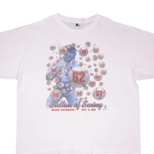 VINTAGE MLB MARK MCGWIRE SULTAN OF SWING ST LOUIS CARDINALS TEE SHIRT 1998 2XL