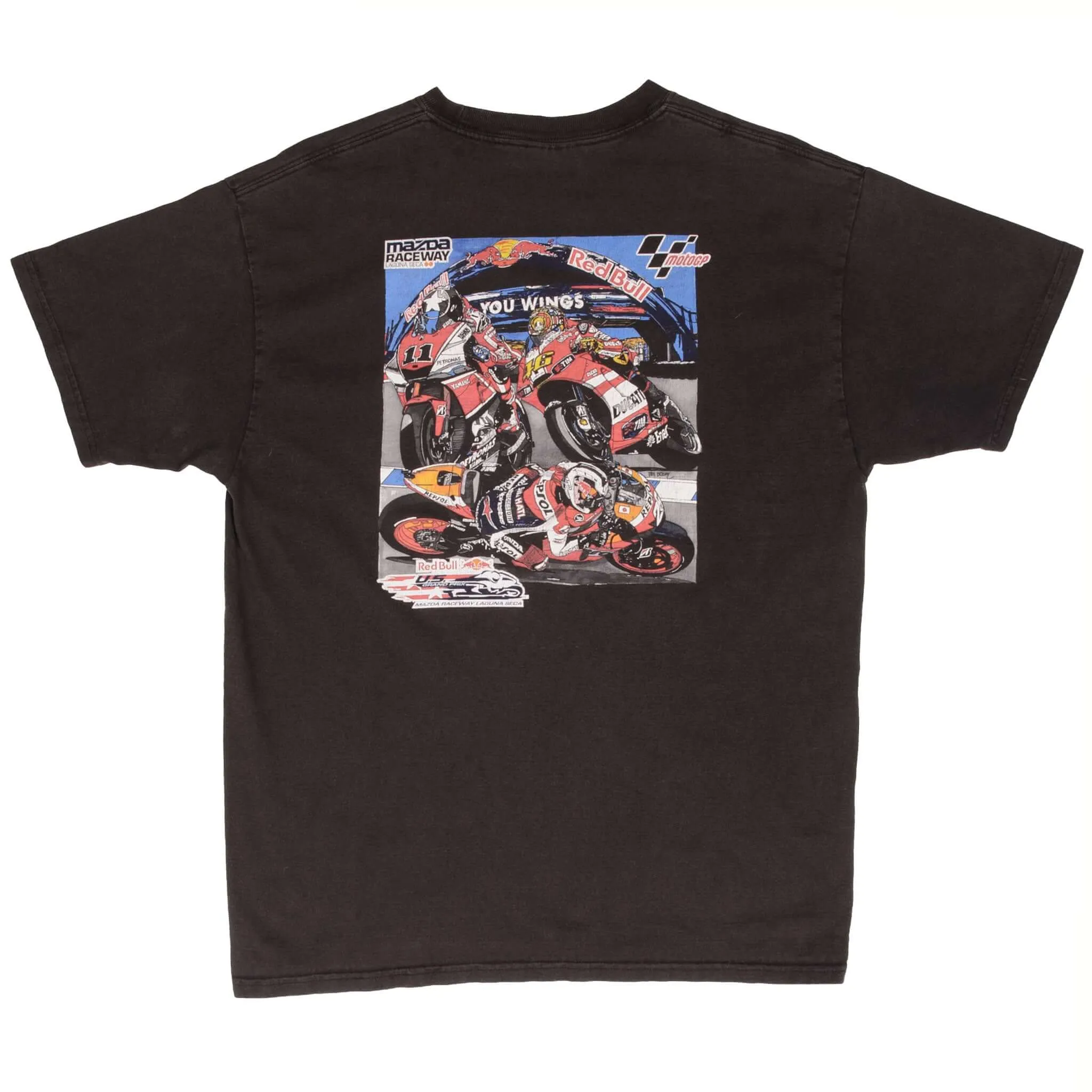 VINTAGE MOTO GP US RED BULL GRAND PRIX 2000S TEE SHIRT SIZE LARGE