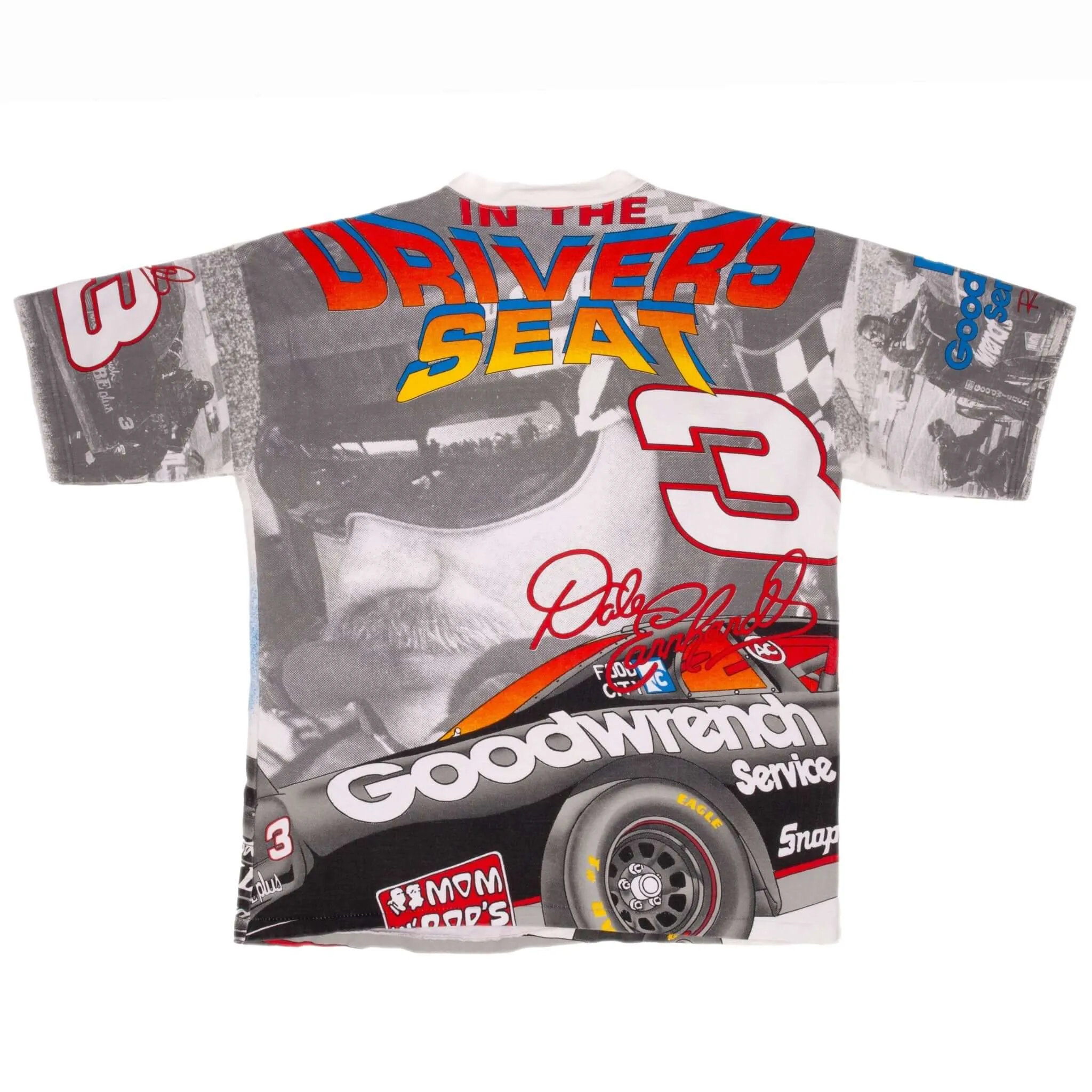 VINTAGE NASCAR ALL OVER PRINT DALE EARNHARDT 1996 TEE SHIRT LARGE MADE IN USA