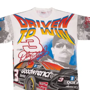 VINTAGE NASCAR ALL OVER PRINT DALE EARNHARDT 1996 TEE SHIRT LARGE MADE IN USA