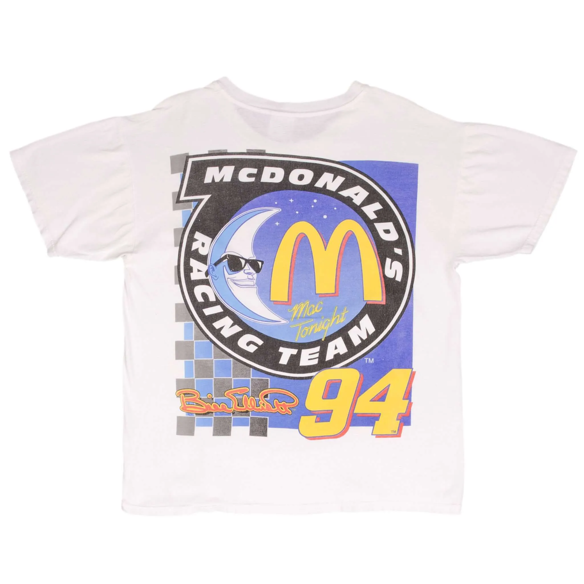 VINTAGE NASCAR BILL ELIOTT MCDONALDS 1998 TEE SHIRT SIZE LARGE