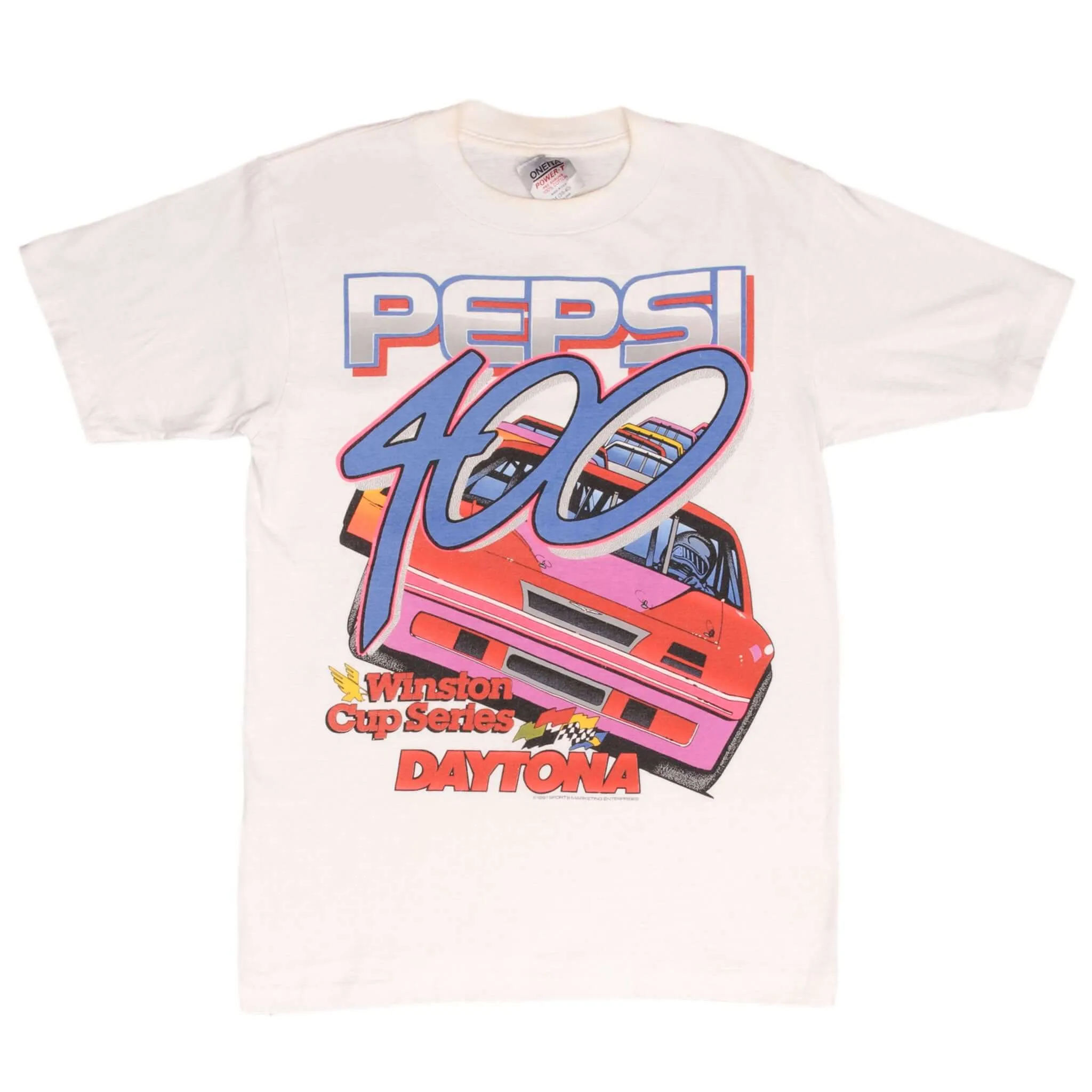 VINTAGE NASCAR PEPSI 400 WINSTON CUP SERIES 1991 TEE SHIRT SMALL MADE IN USA