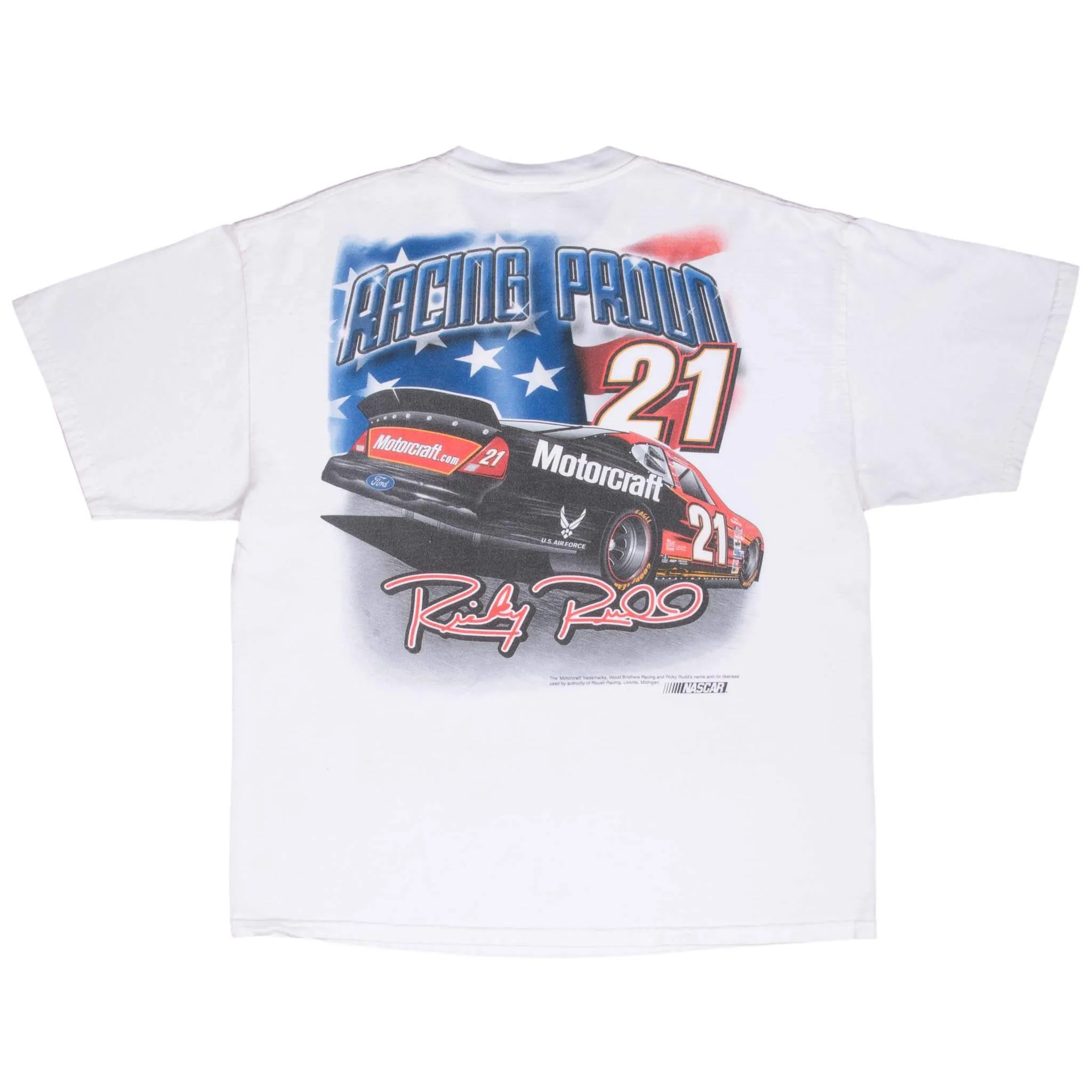 VINTAGE NASCAR RICKY RUDD ALL AMERICAN MAN 2000s TEE SHIRT SIZE XL