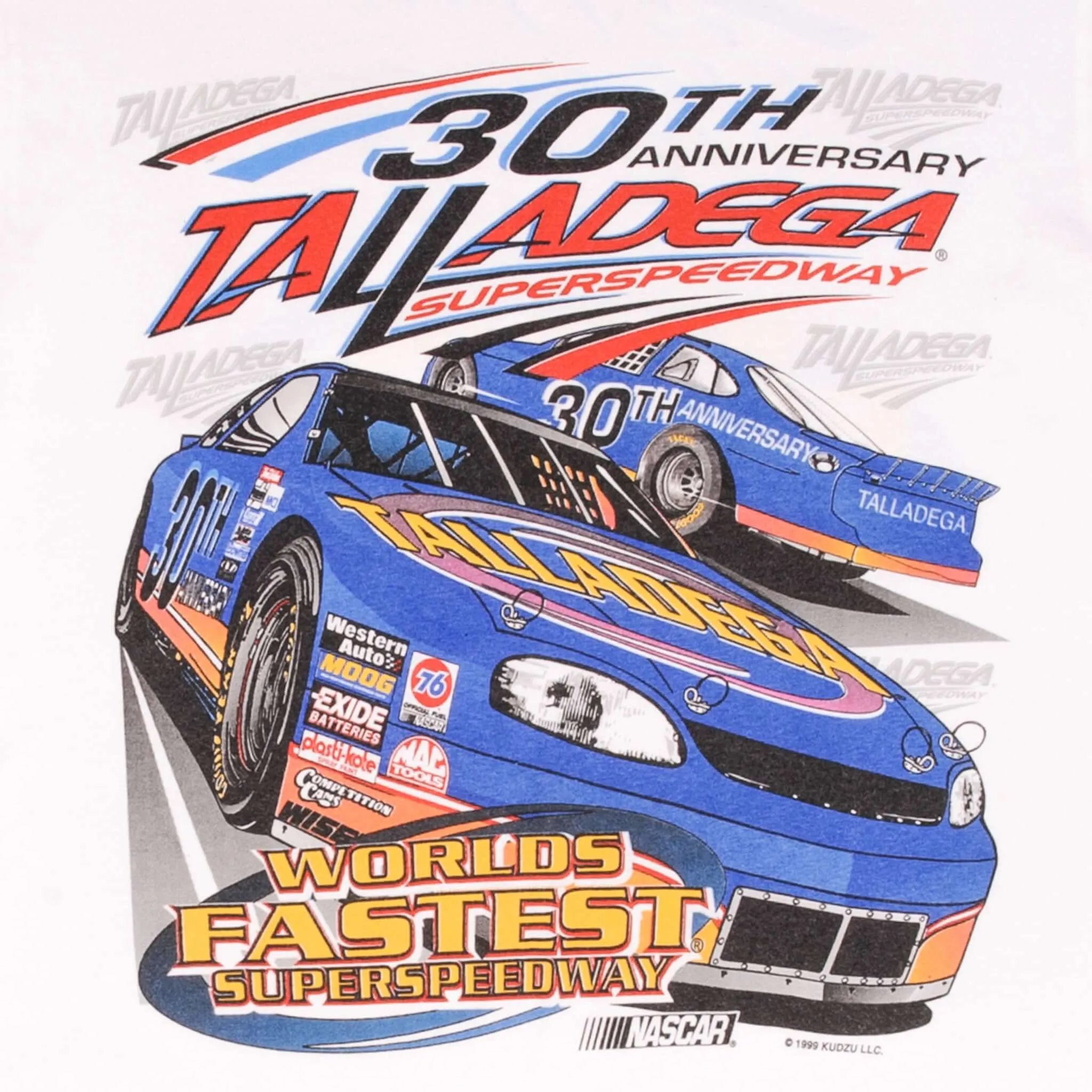 VINTAGE NASCAR TALLADEGA SPEEDWAY 30TH ANNIVERSARY 1999 TEE SHIRT MEDIUM