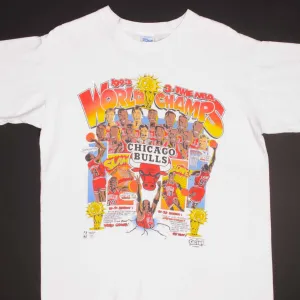 VINTAGE NBA CHICAGO BULLS 1993 CHAMPIONS TEE SHIRT MEDIUM MADE USA