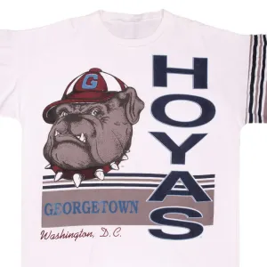 VINTAGE NCAA GEORGETOWN UNIVERSITY HOYAS TEE SHIRT 1990S SIZE XL