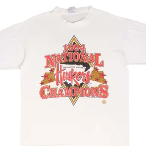 VINTAGE NCAA NEBRASKA HUSKERS CHAMPIONS 1994 TEE SHIRT SIZE LARGE MADE IN USA