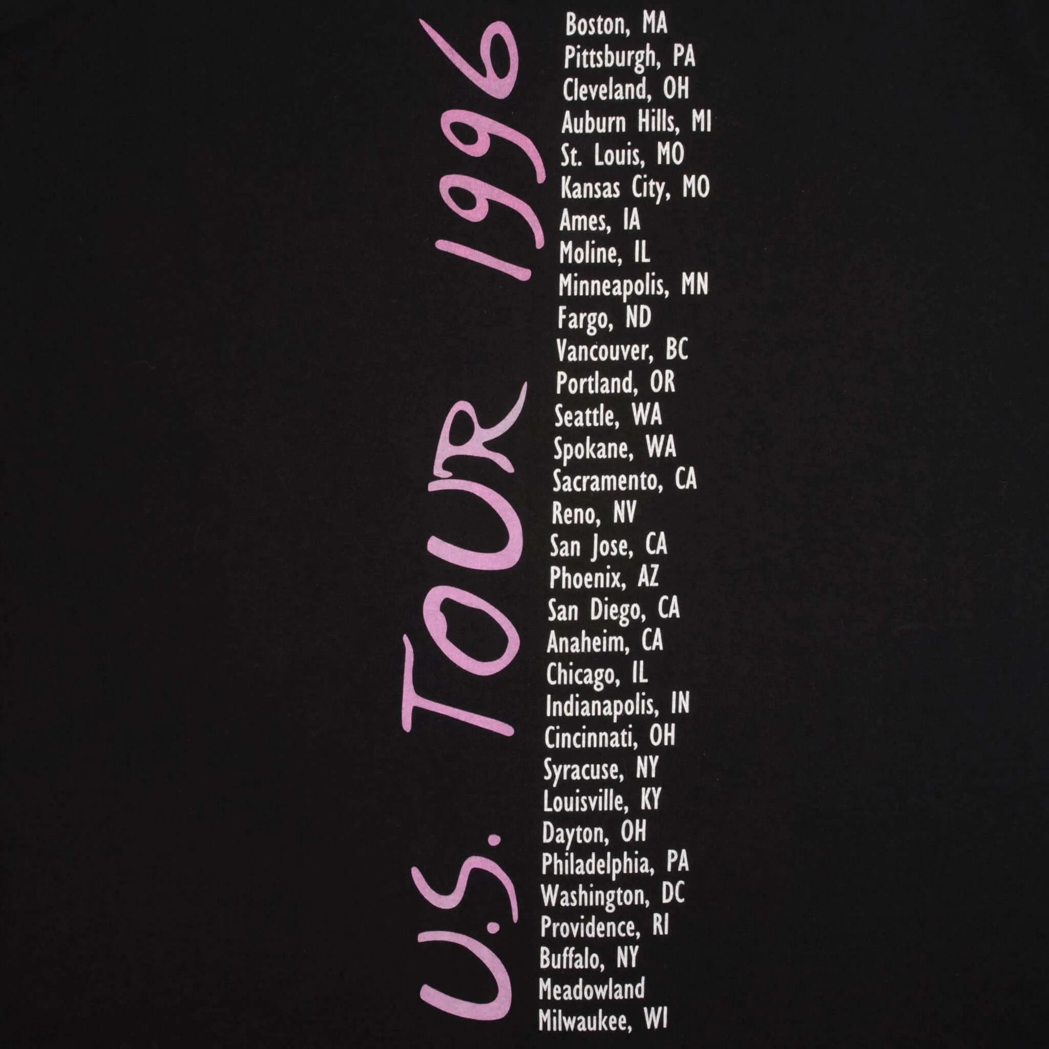 VINTAGE NEIL DIAMOND US TOUR 1996 TEE SHIRT SIZE XL MADE IN USA