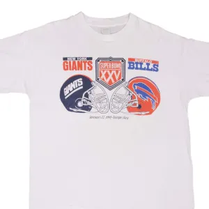 VINTAGE NFL GIANTS VS BILLS SUPER BOWL XXV 1991 TEE SHIRT SIZE XL