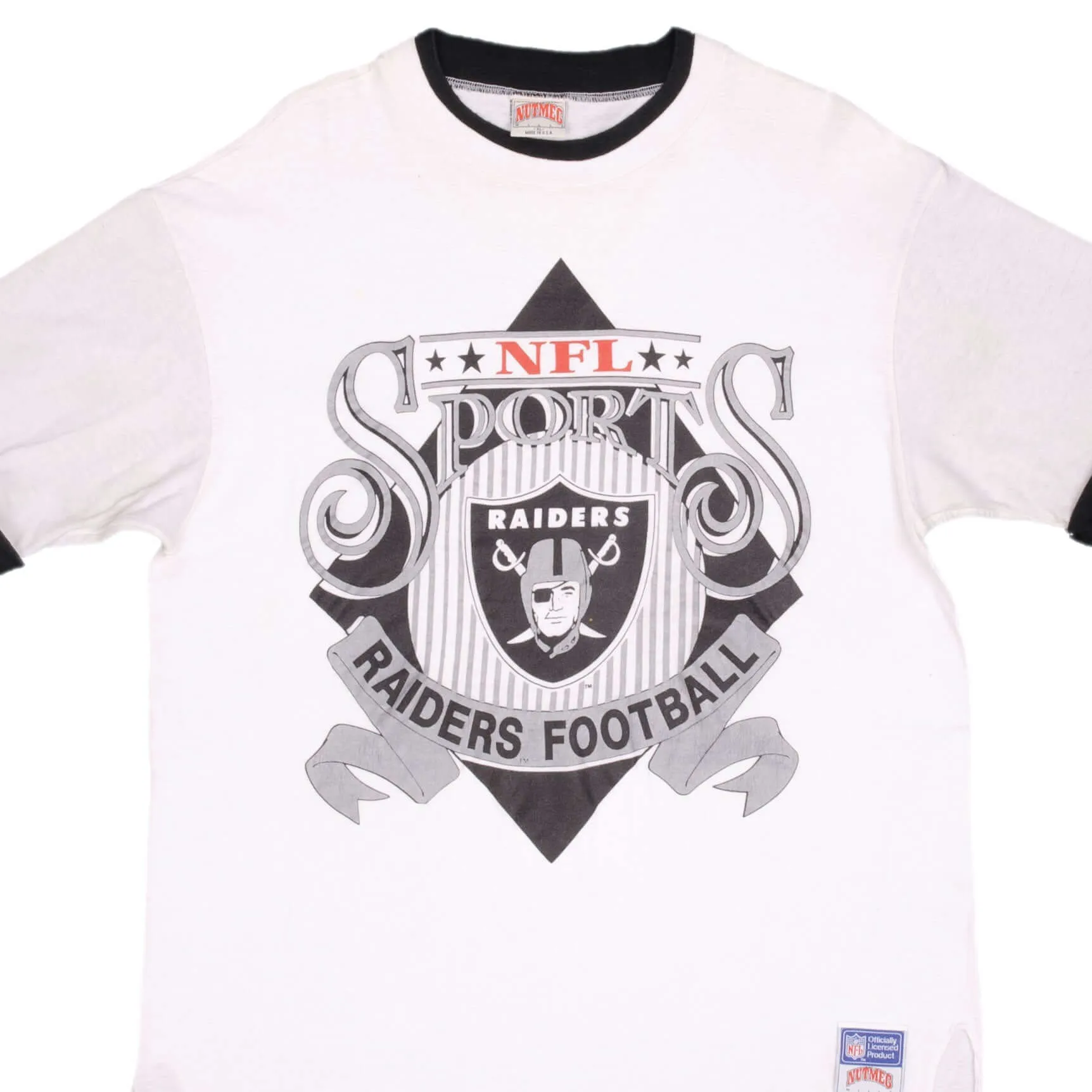 VINTAGE NFL LOS ANGELES RAIDERS TEE SHIRT EARLY 1990S SIZE XL MADE IN USA