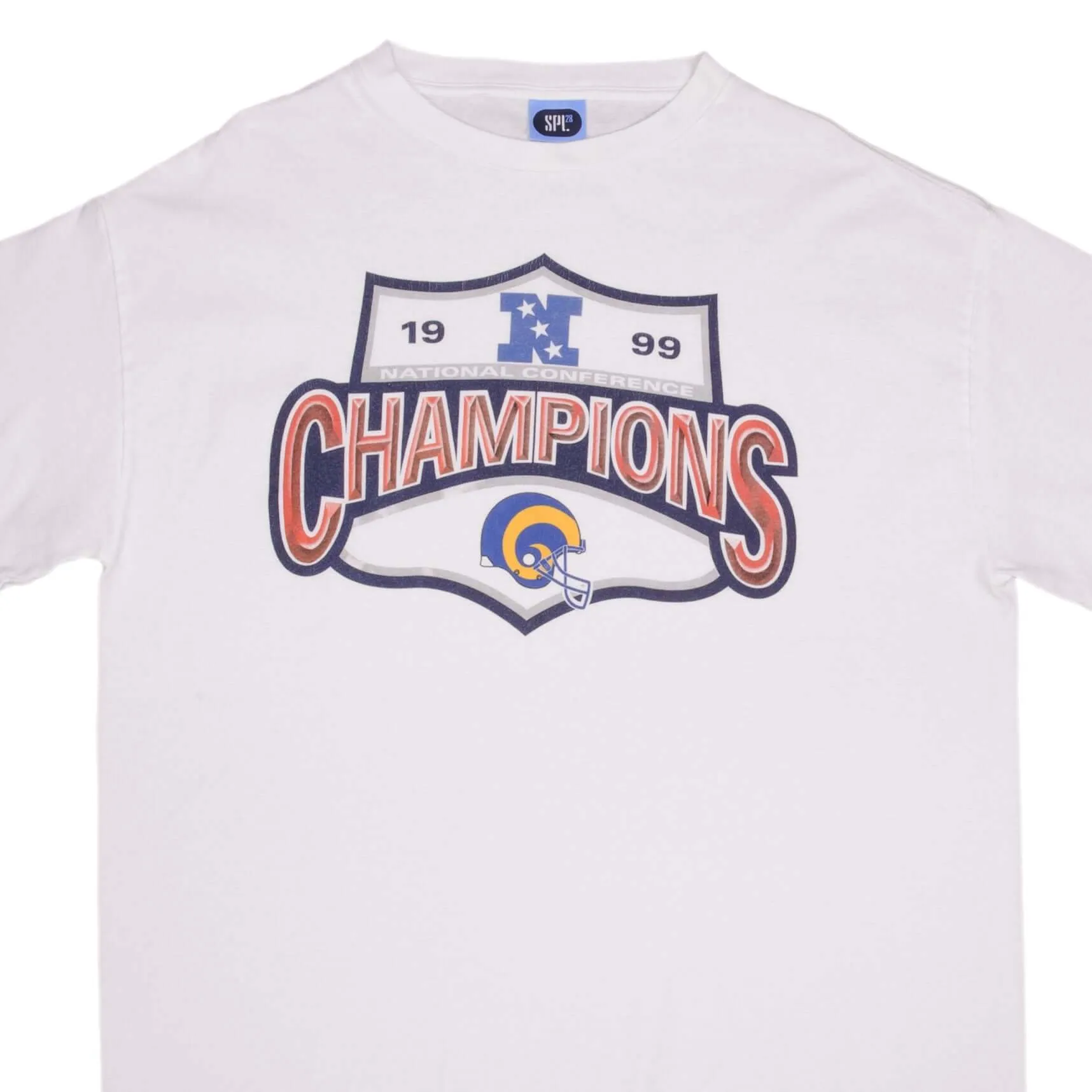 VINTAGE NFL LOS ANGELES RAMS NFC CHAMPIONS 1999 TEE SHIRT SIZE 2XL