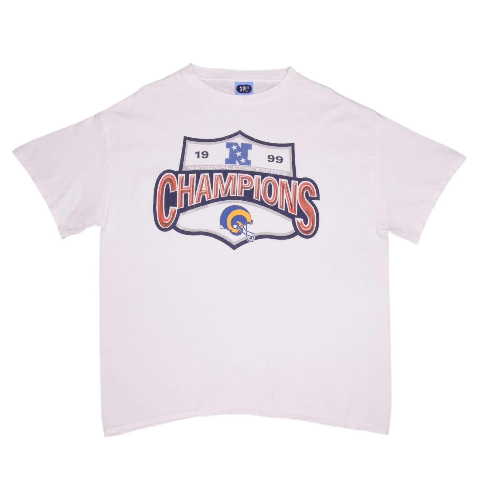 VINTAGE NFL LOS ANGELES RAMS NFC CHAMPIONS 1999 TEE SHIRT SIZE 2XL