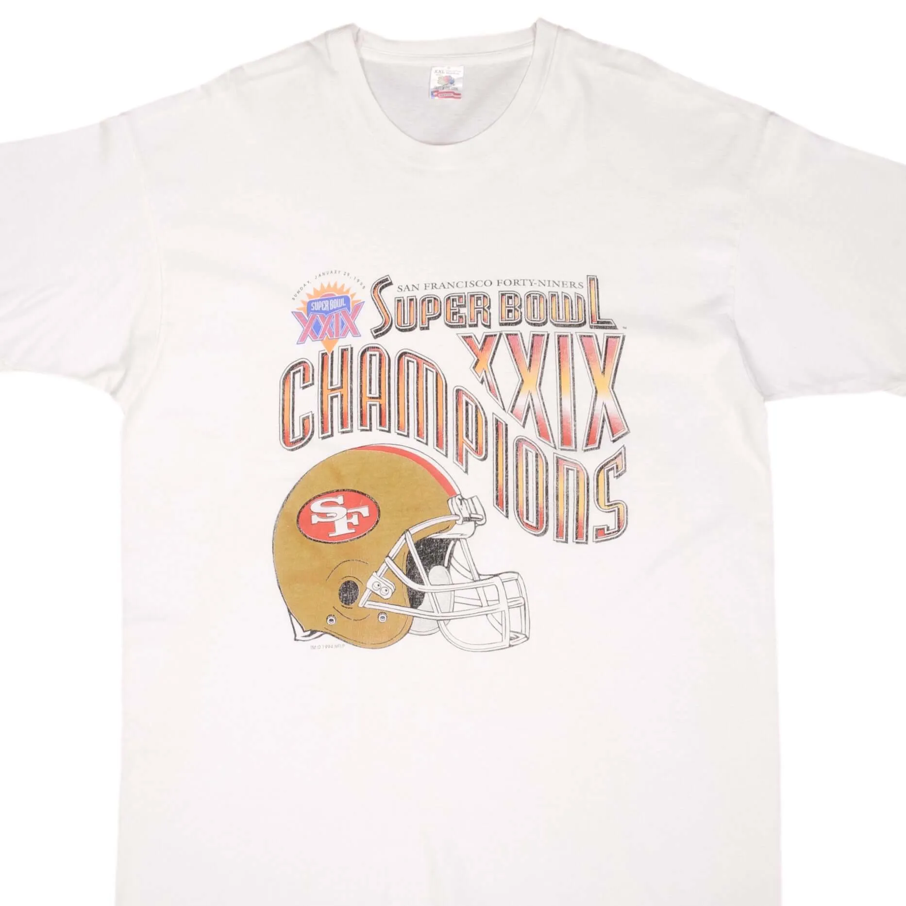 VINTAGE NFL SAN FRANCISCO 49ERS SUPER BOWL CHAMPIONS 1995 TEE SHIRT XL MADE USA
