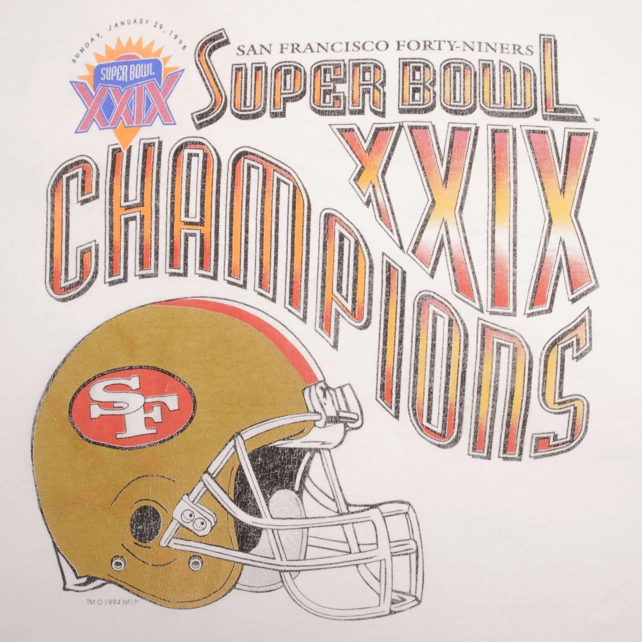 VINTAGE NFL SAN FRANCISCO 49ERS SUPER BOWL CHAMPIONS 1995 TEE SHIRT XL MADE USA