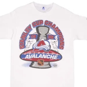 VINTAGE NHL COLORADO AVALANCHE STANLEY CUP CHAMPIONS 1996 TEE SHIRT SIZE MEDIUM