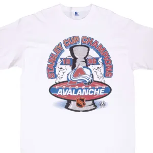 VINTAGE NHL COLORADO AVALANCHE STANLEY CUP CHAMPIONS 1996 TEE SHIRT XL