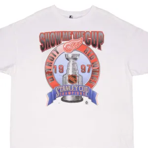 VINTAGE NHL DETROIT RED WINGS STANLEY CUP CHAMPIONS 1997 TEE SHIRT 2XL MADE USA