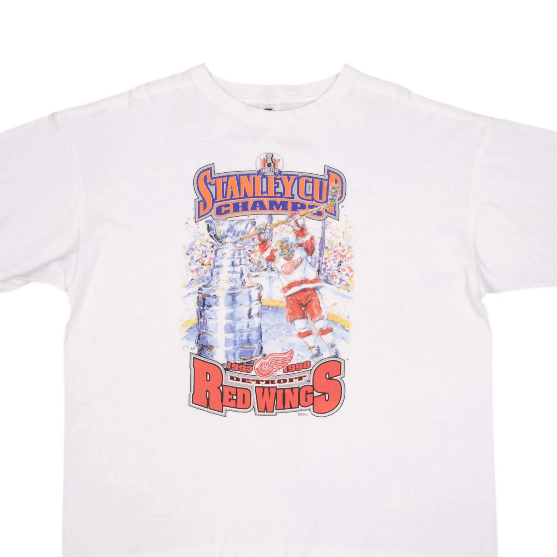 VINTAGE NHL DETROIT RED WINGS STANLEY CUP CHAMPIONS 1998 TEE SHIRT XL