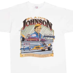 VINTAGE RACING NHRA BLAINE JOHNSON 1990S TEE SHIRT SIZE XL MADE IN USA