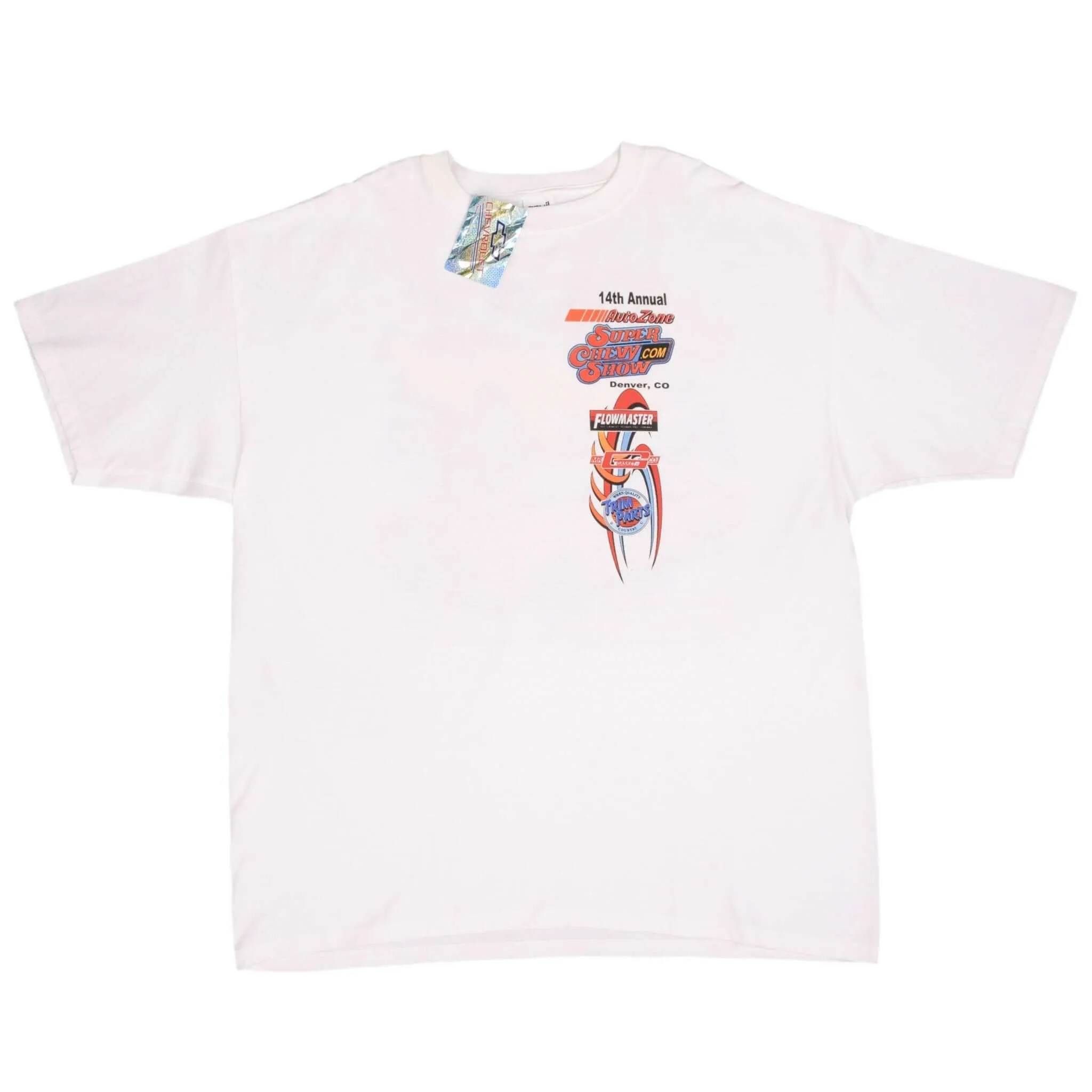 VINTAGE SUPER CHEVY CHEVROLET SHOW DENVER 2003 TEE SHIRT 1990S 2XL DEADSTOCK