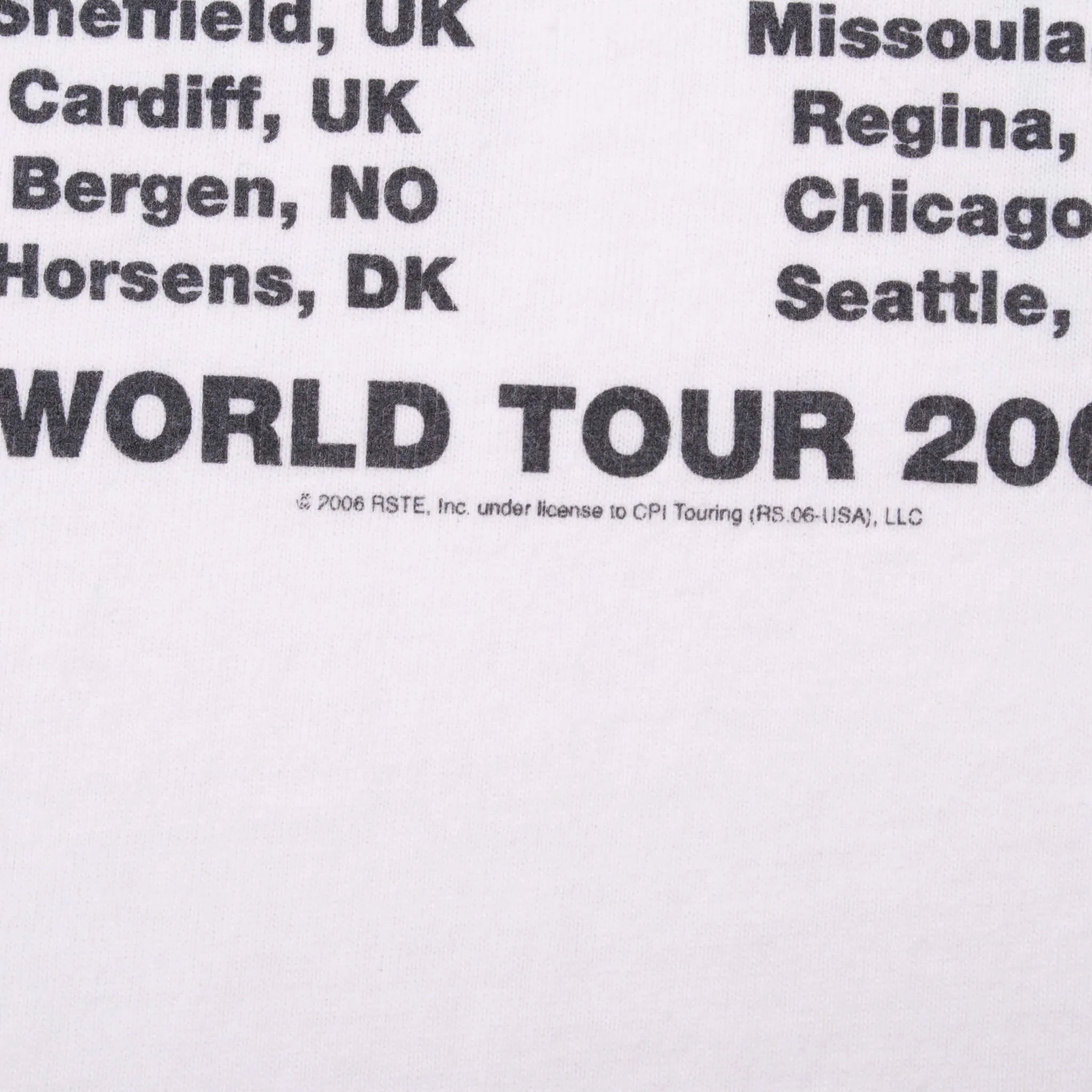 VINTAGE THE ROLLING STONES A BIGGER BANG WORLD TOUR 2006 TEE SHIRT MEDIUM