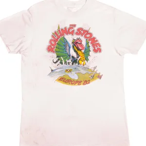 VINTAGE THE ROLLING STONES EUROPE 82 TEE SHIRT 1982 SIZE LARGE