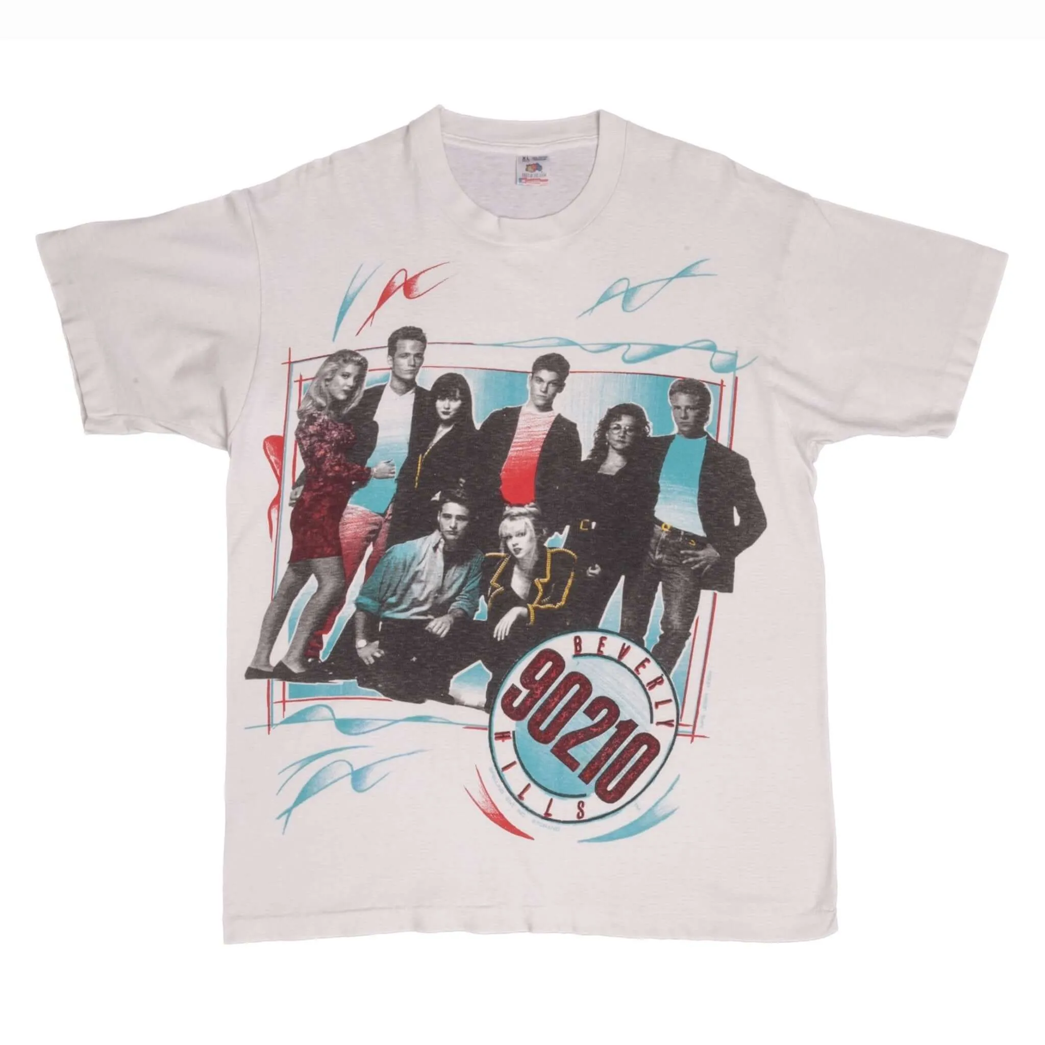 VINTAGE TV SHOW BEVERLY HILLS 90210 TEE SHIRT 1990S SIZE LARGE MADE IN USA