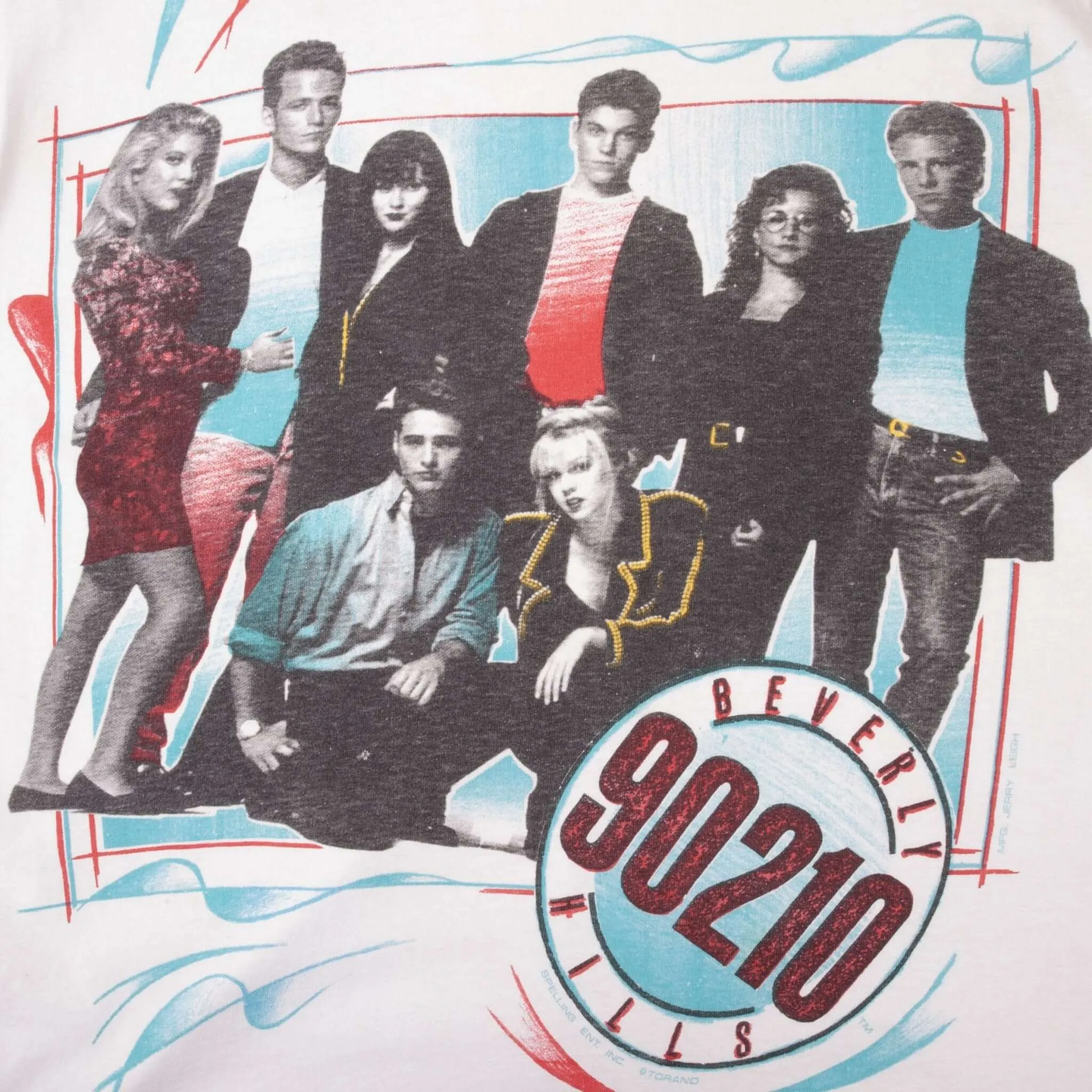 VINTAGE TV SHOW BEVERLY HILLS 90210 TEE SHIRT 1990S SIZE LARGE MADE IN USA