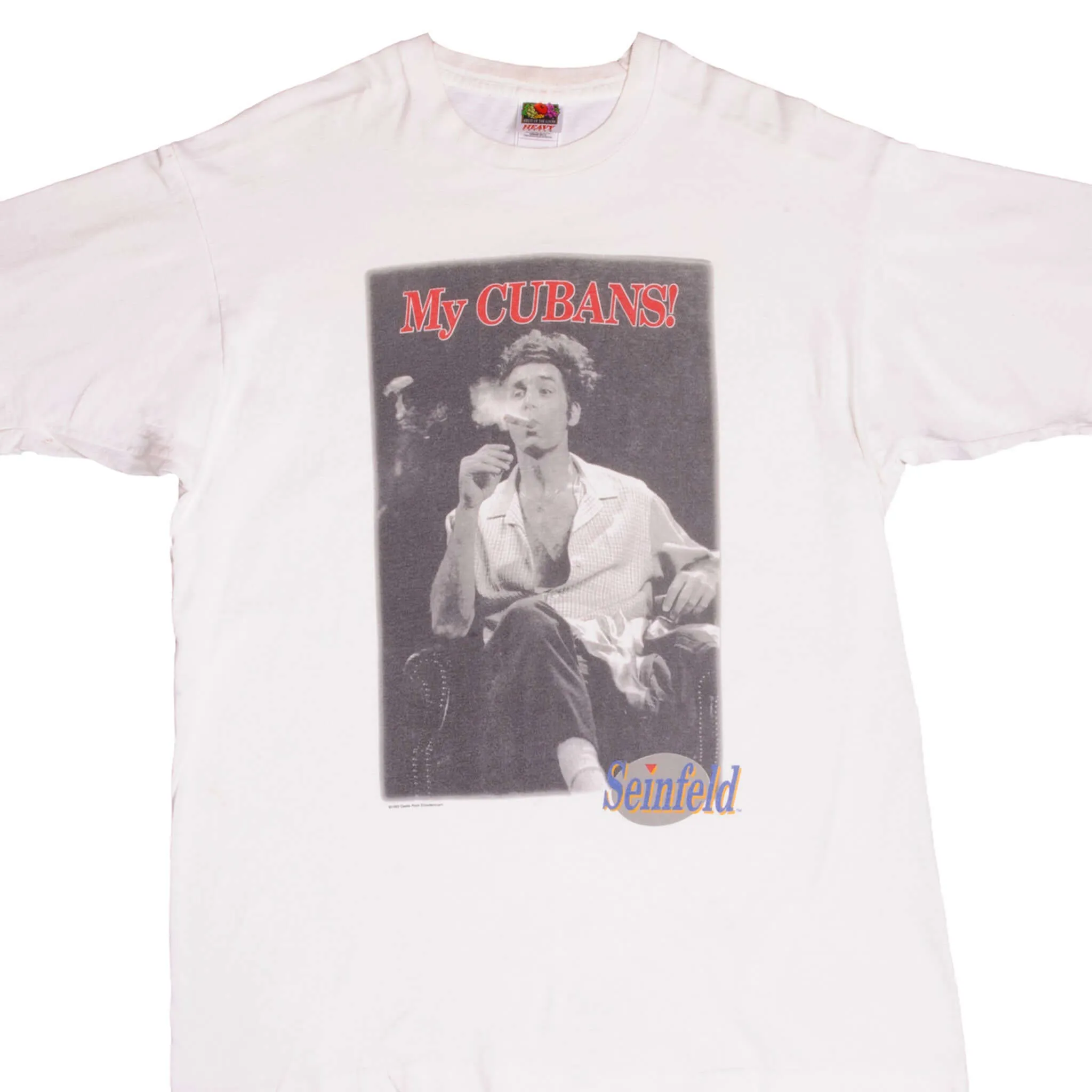 VINTAGE TV SHOW SEINFELD KRAMER MY CUBANS TEE SHIRT 1993 SIZE XL MADE IN USA