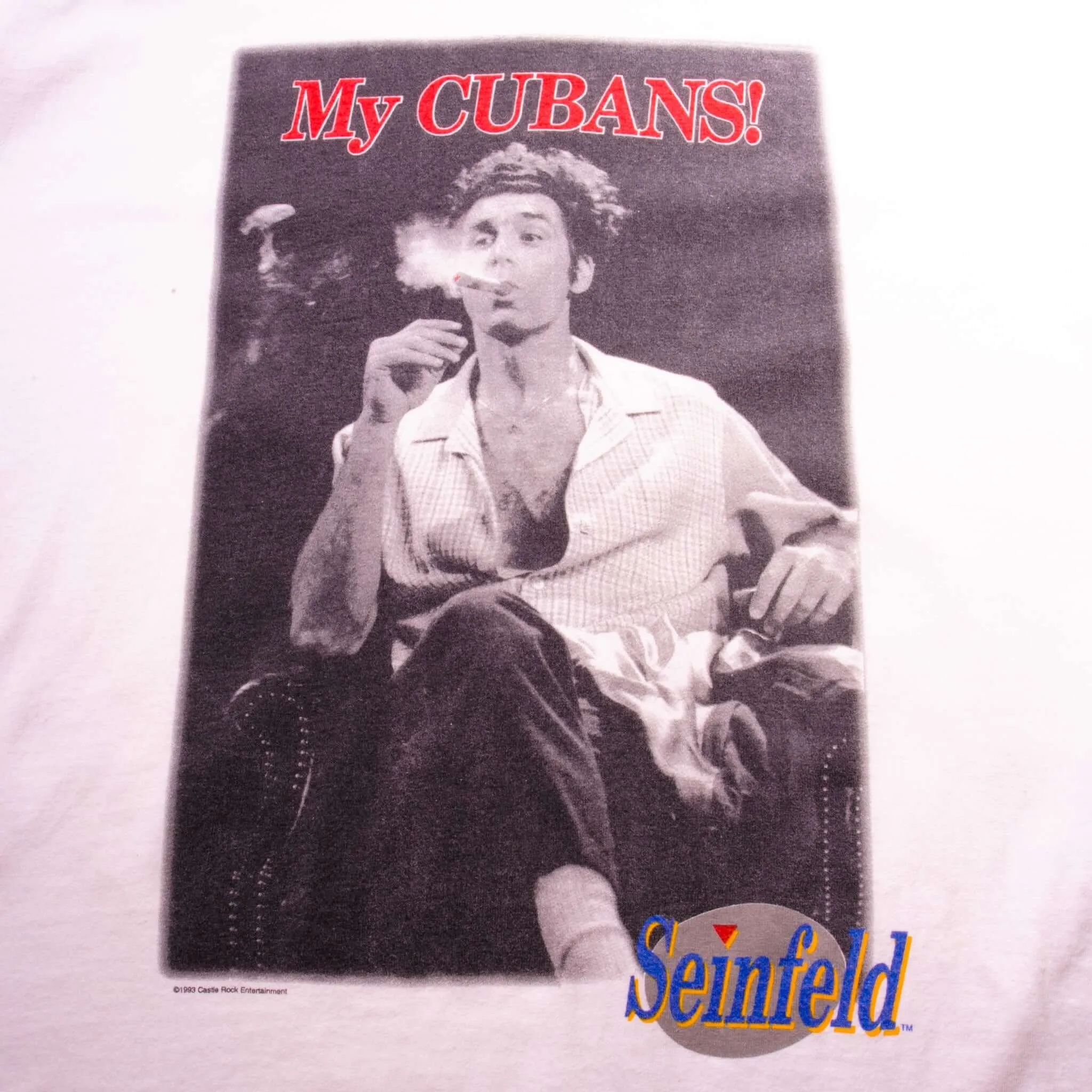 VINTAGE TV SHOW SEINFELD KRAMER MY CUBANS TEE SHIRT 1993 SIZE XL MADE IN USA