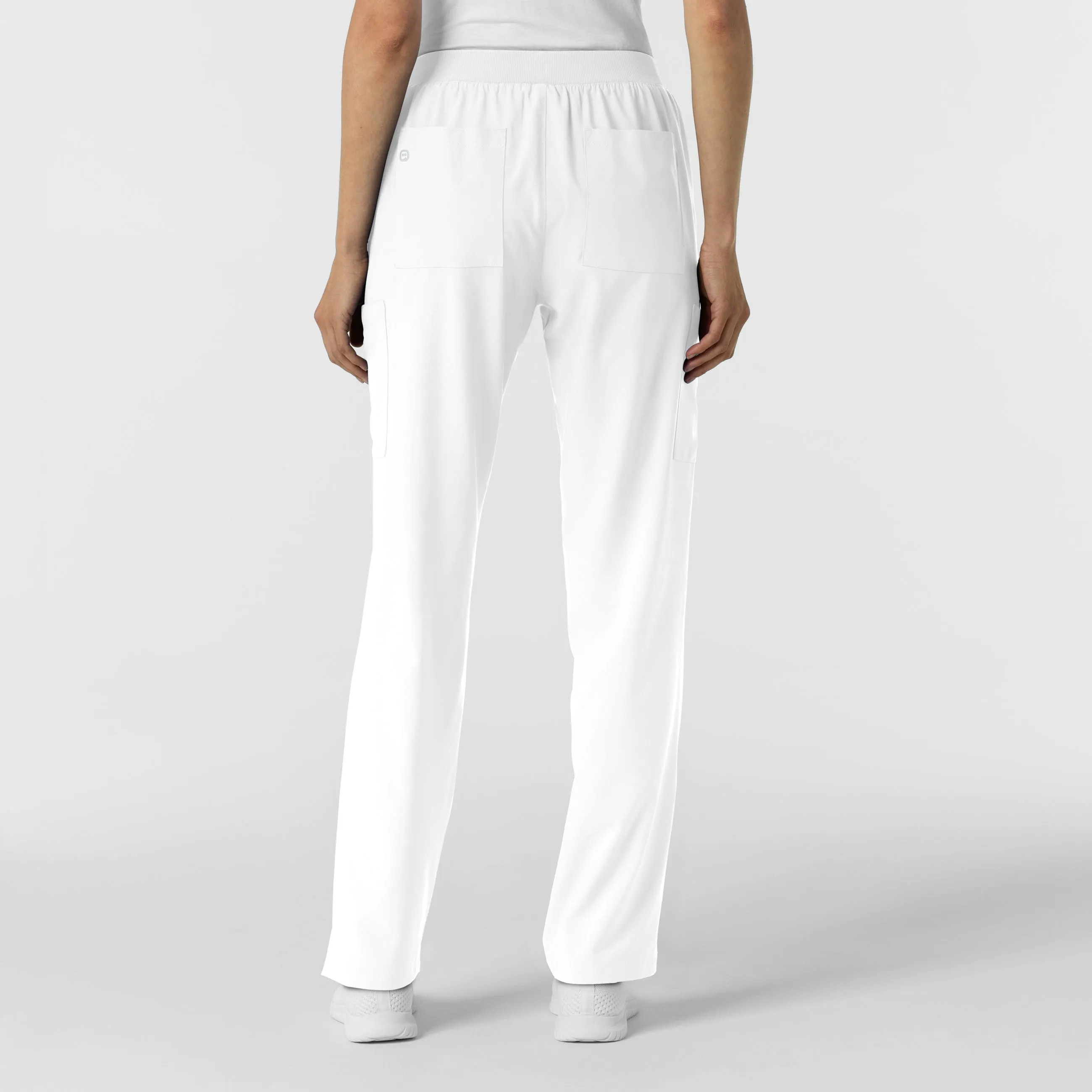 W123 Women's Cargo Utility Scrub Pant - White