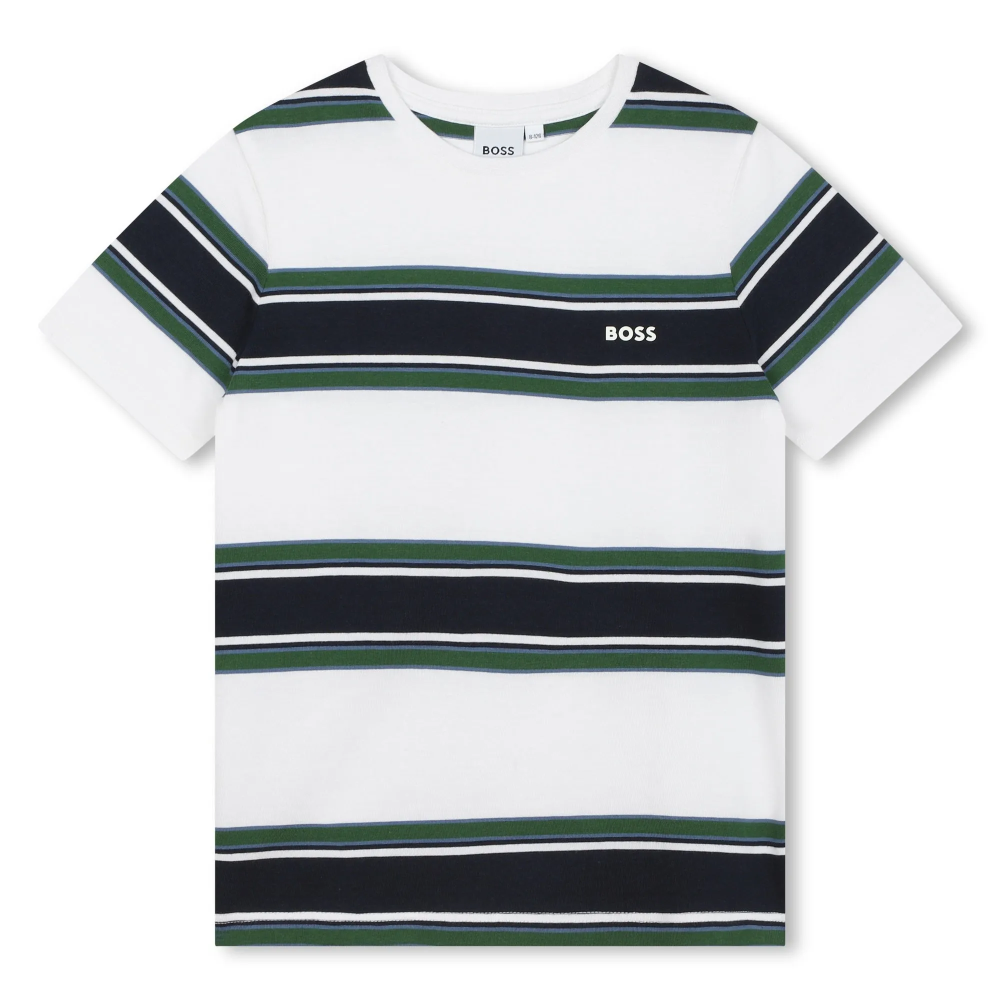 White Striped Logo T-Shirt